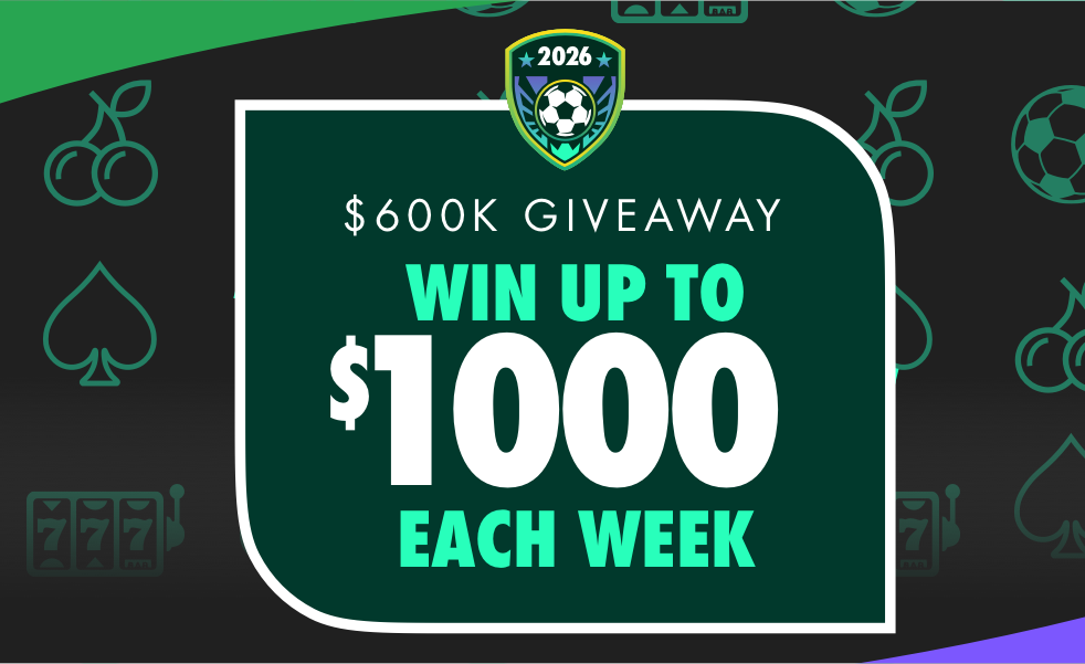 600k Giveaway Win Up to $1,000 Each Week