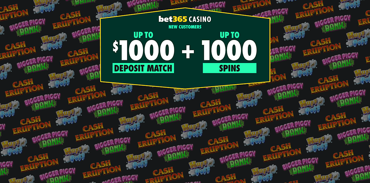 Up to $1000 Deposit Match & Up to 1000 Spins